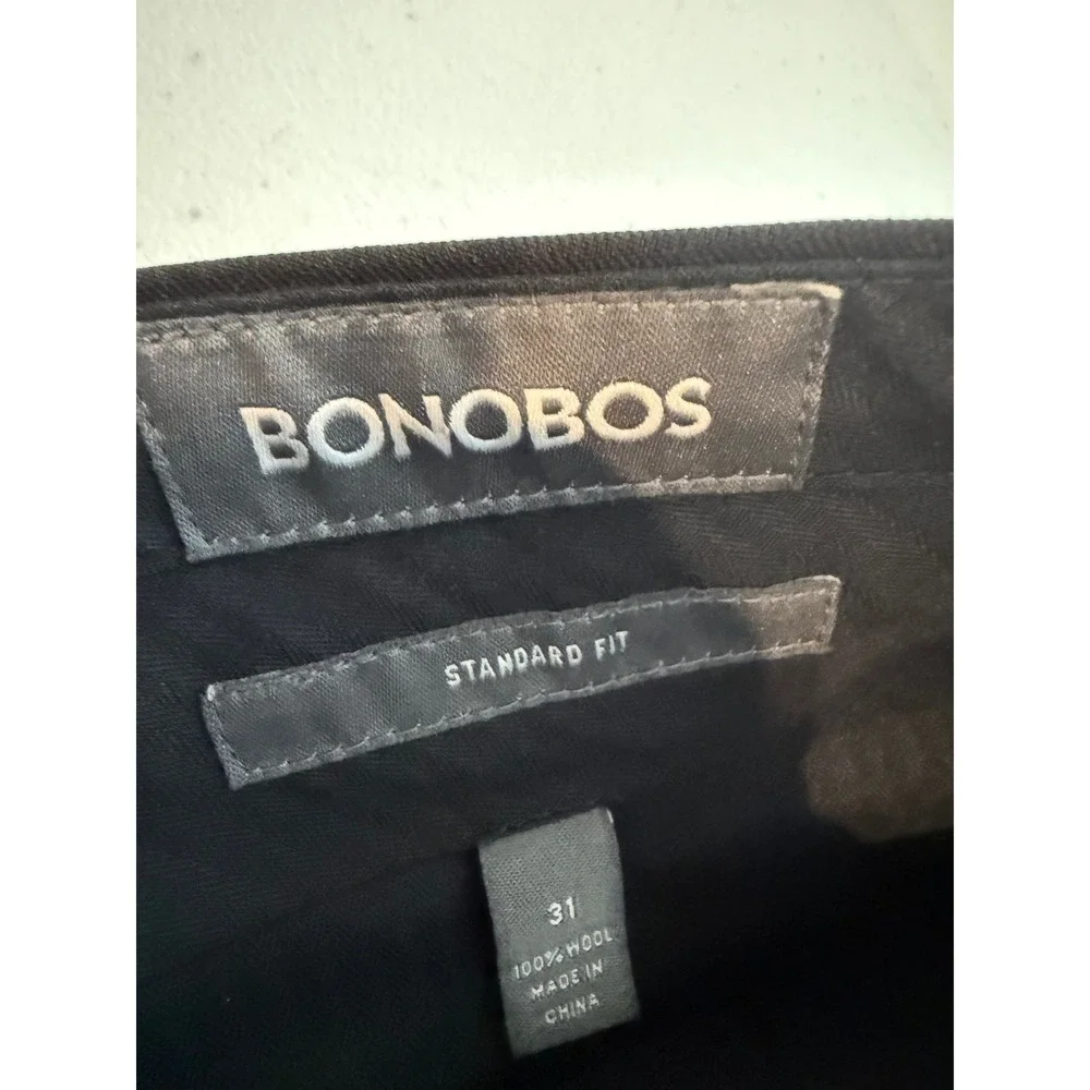 Bonobos Mens 31x31 Navy Blue 100% Wool Dress Pants Standard Fit 14597